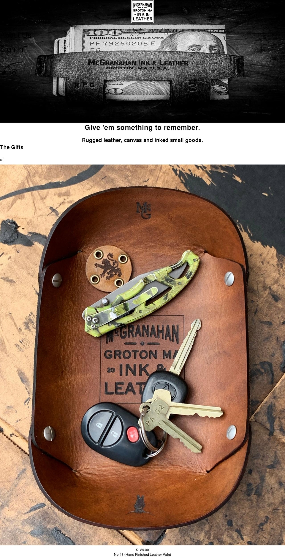 mcgranahanink.com shopify website screenshot