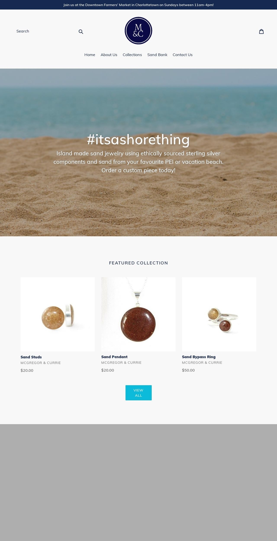 mcgregorandcurrie.com — Shopify storefront screenshot