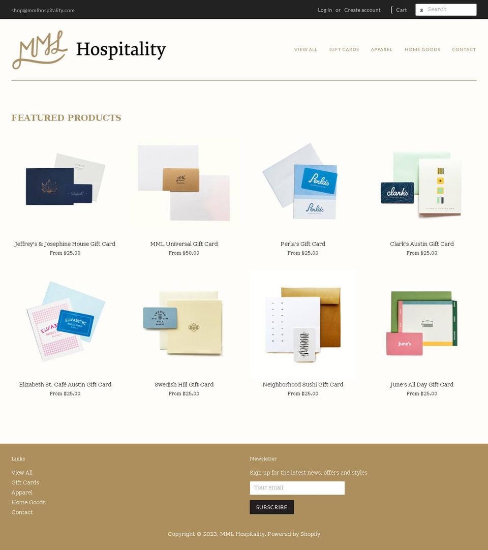 mcguire-moorman-hospitality.myshopify.com shopify website screenshot