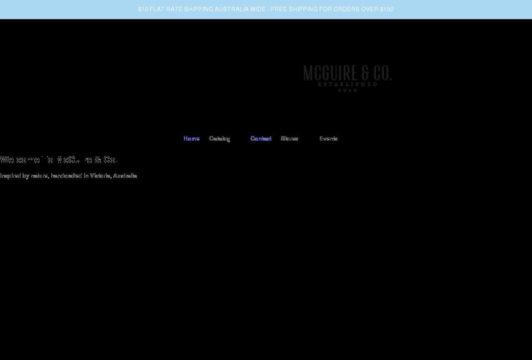 mcguireandco.com.au shopify website screenshot