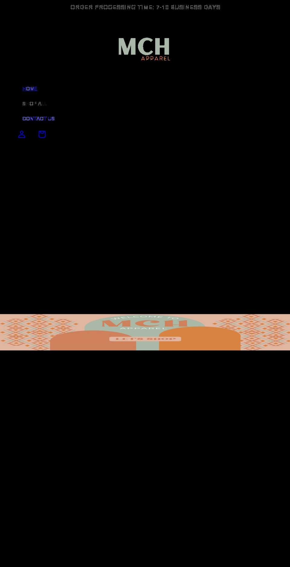 mchapparel.com shopify website screenshot