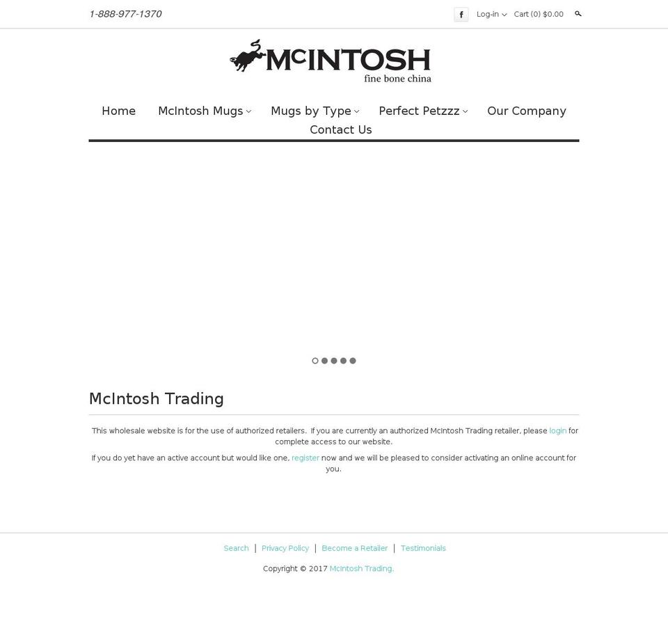 mcintoshtrading.com shopify website screenshot