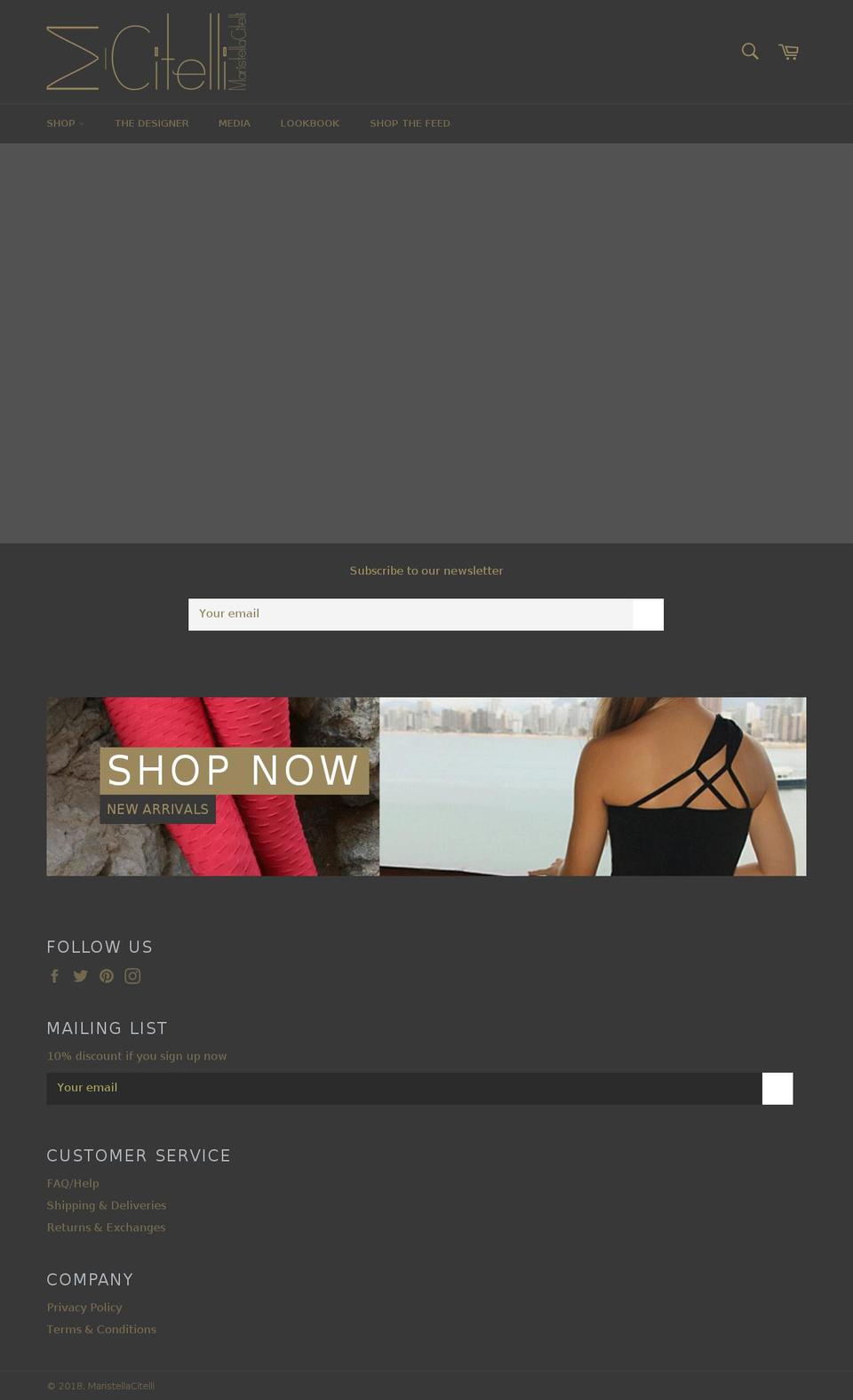 mcitelli.com — Shopify storefront screenshot