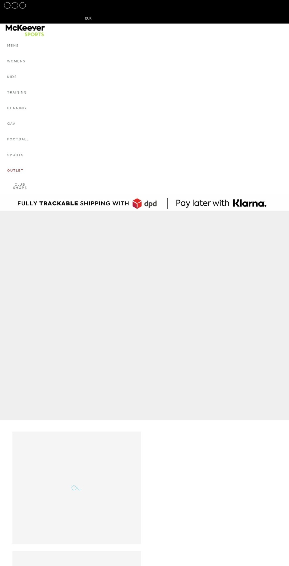 mckeeversports.com shopify website screenshot