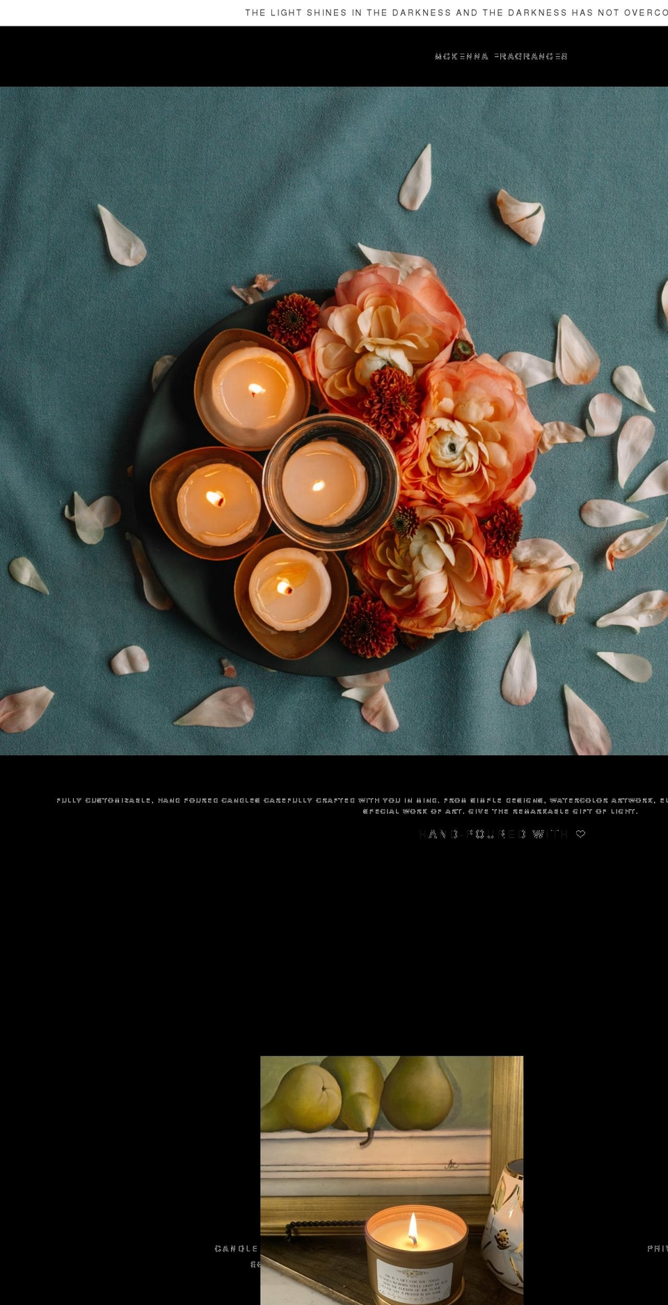 mckennafragrances.com shopify website screenshot