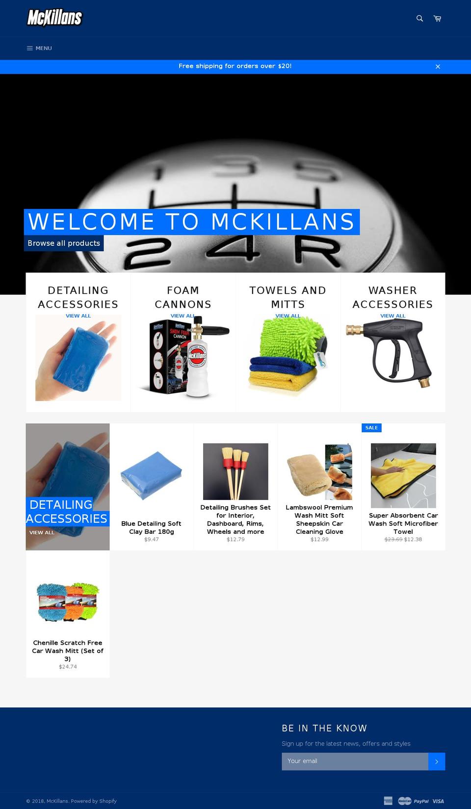 mckillans.com — Shopify storefront screenshot