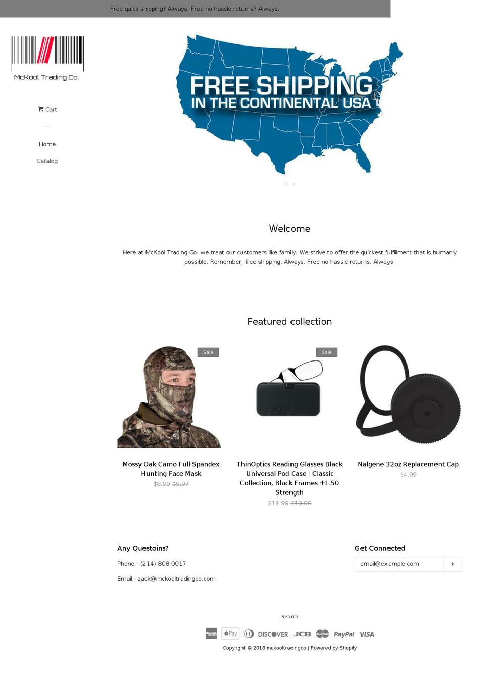 mckooltradingco.com — Shopify storefront screenshot