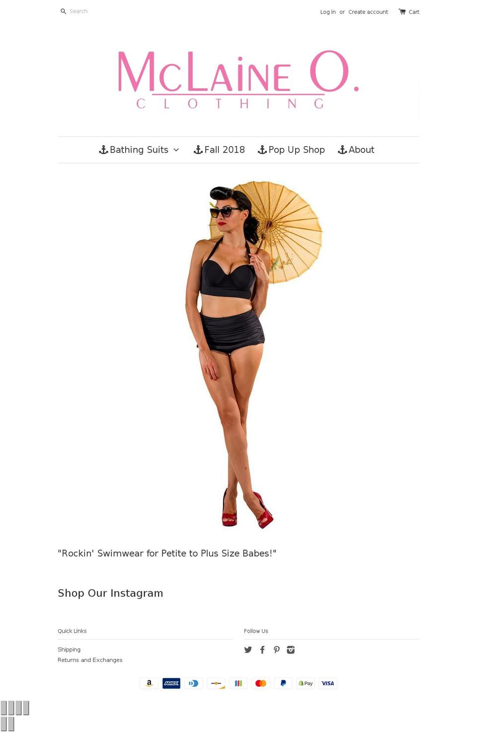 mclaineo.com — Shopify storefront screenshot