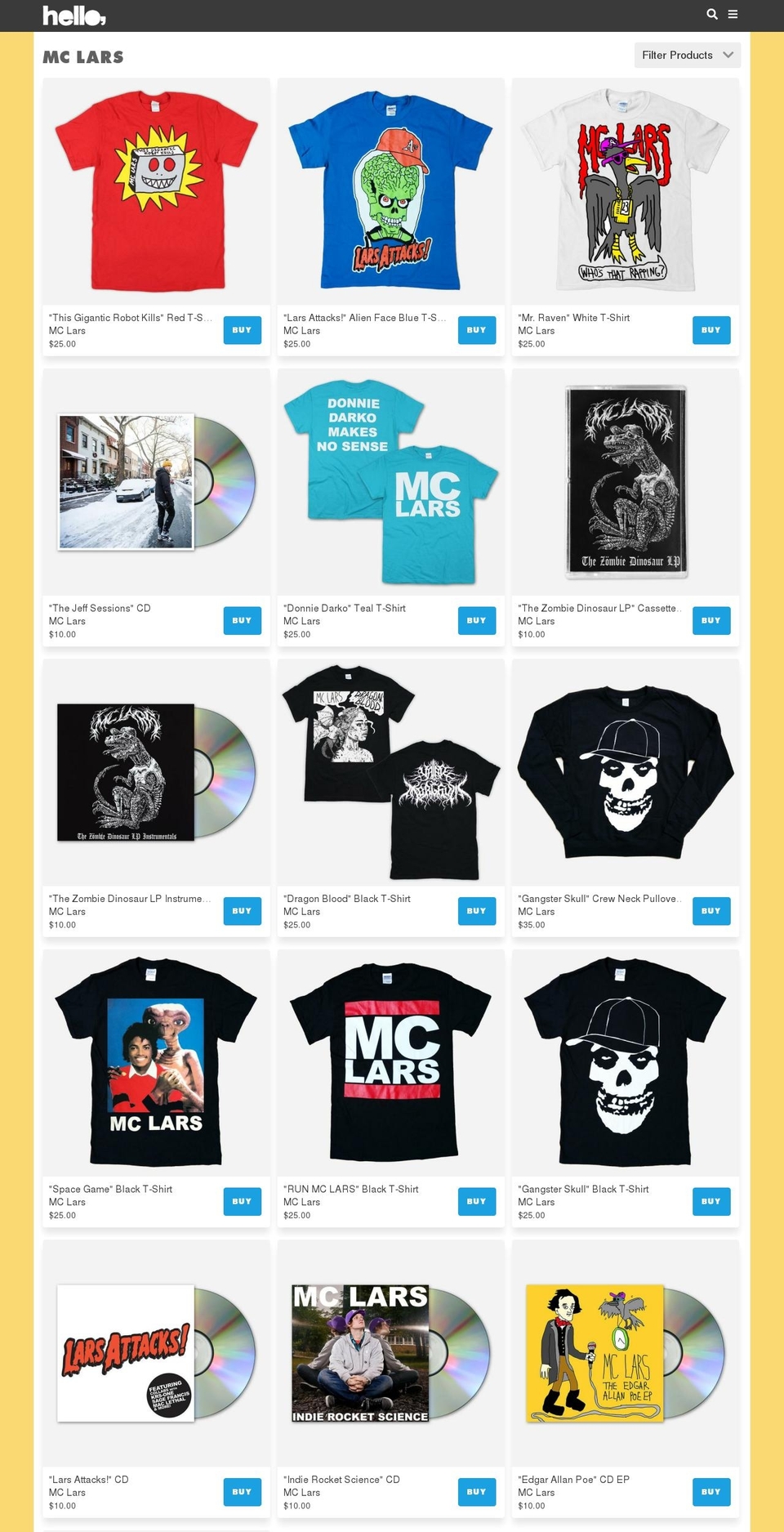 Hello Merch 2.0 REVISED 3-22-2016 Shopify theme site example mclars.net