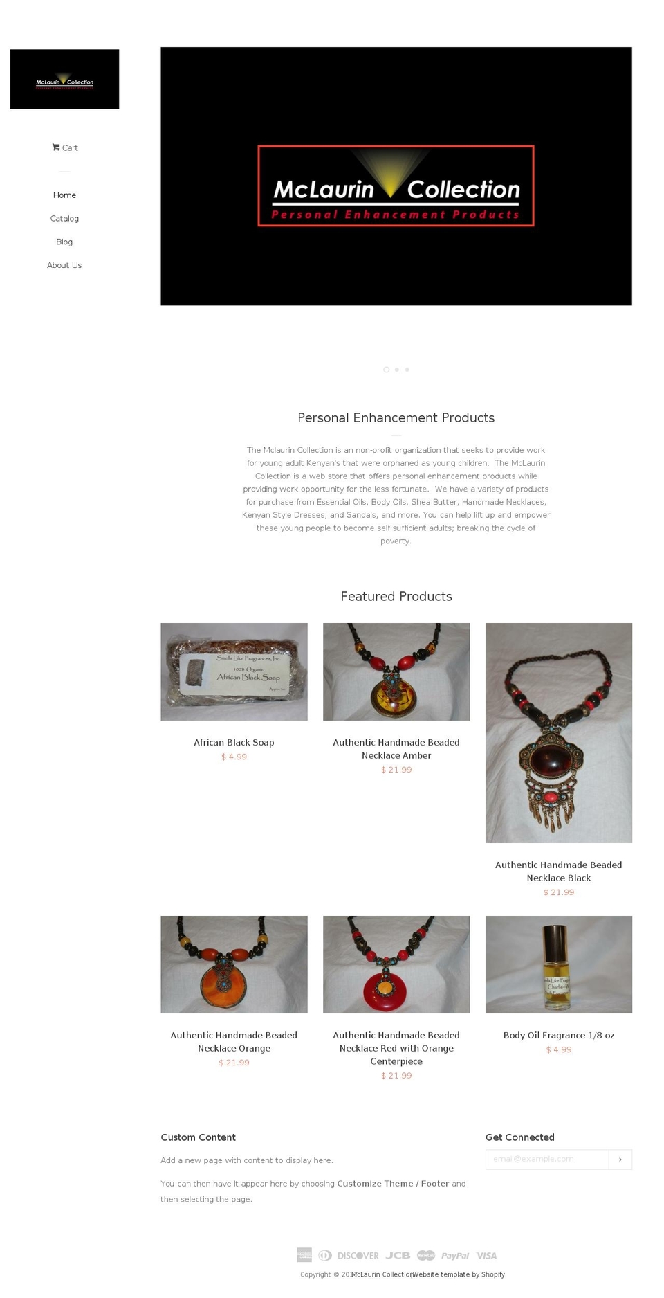 mclaurincollection.com shopify website screenshot