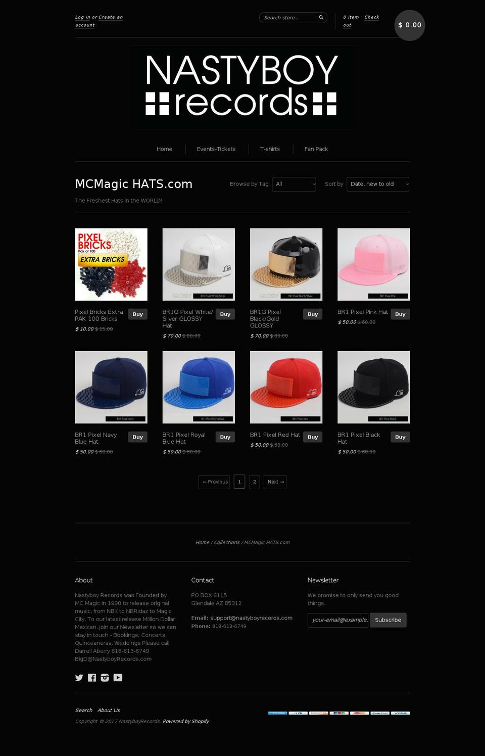 mcmagichats.com shopify website screenshot