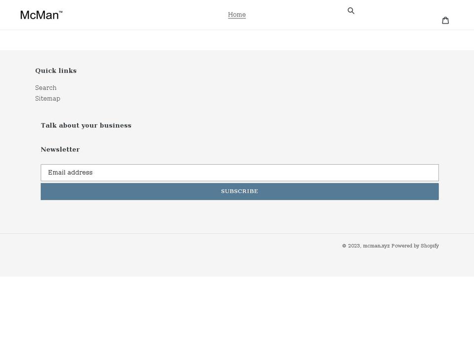 mcman.xyz shopify website screenshot