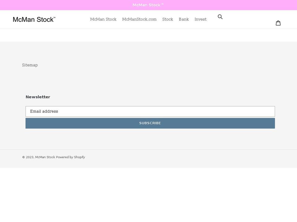 mcmanstock.com shopify website screenshot