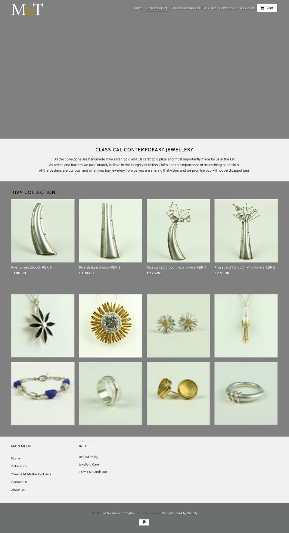 mcmasterandtingley.com — Shopify storefront screenshot