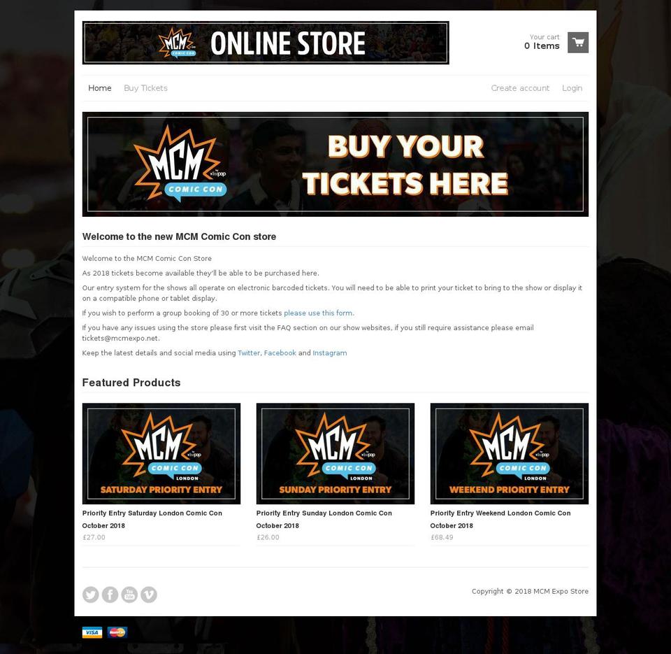 mcmexpostore.net shopify website screenshot
