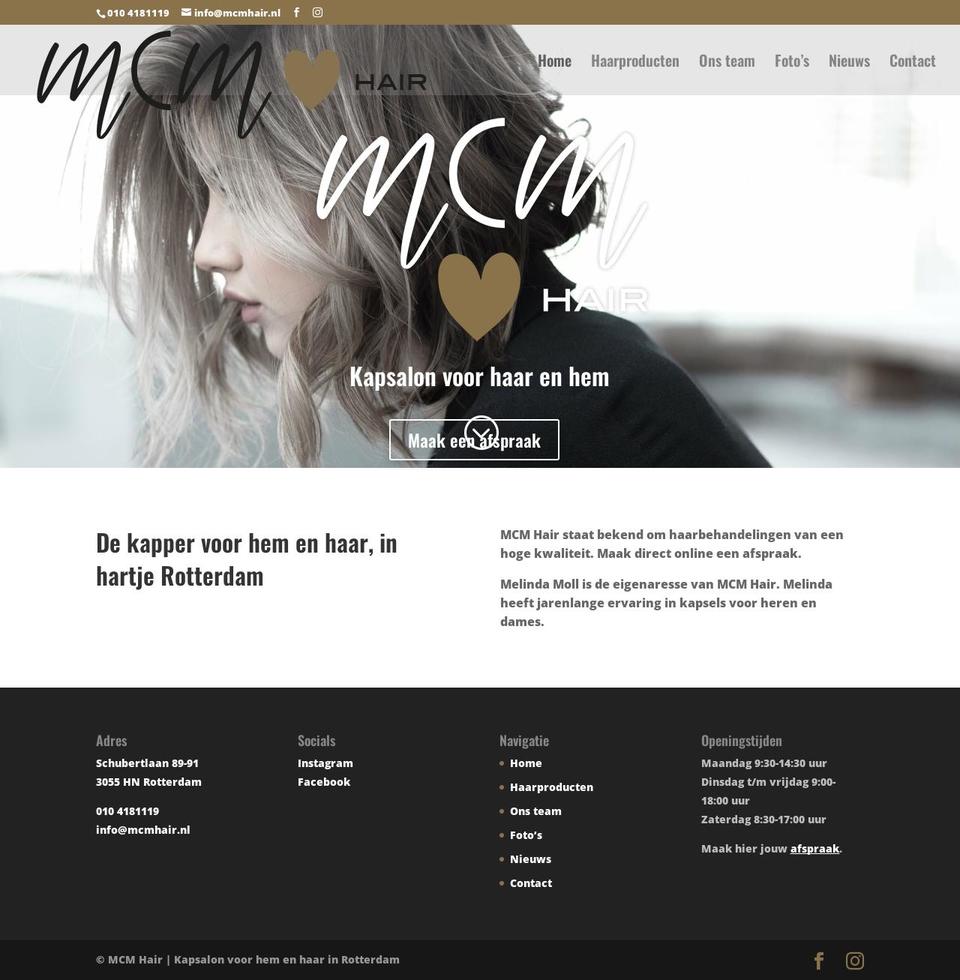 mcmhair.com — Shopify storefront screenshot