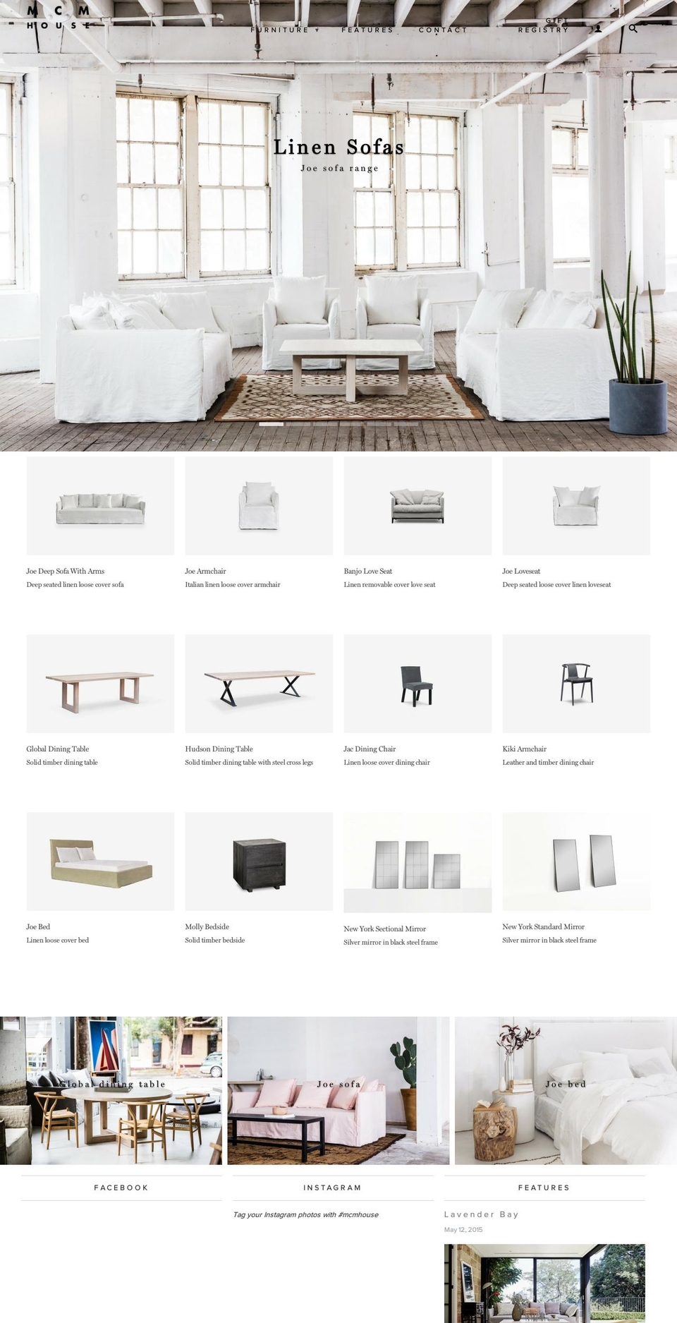 inspire Shopify theme site example mcmhouse.com