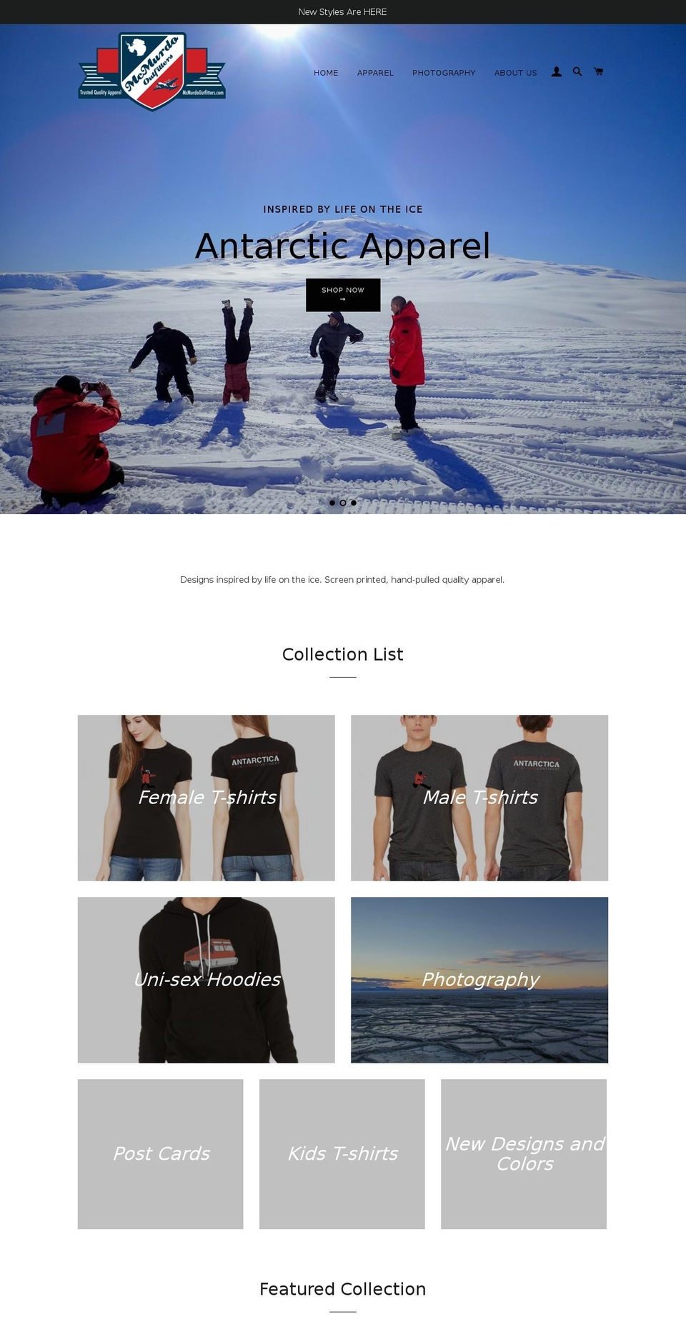 New Website Theme Shopify theme site example mcmurdooutfitters.com
