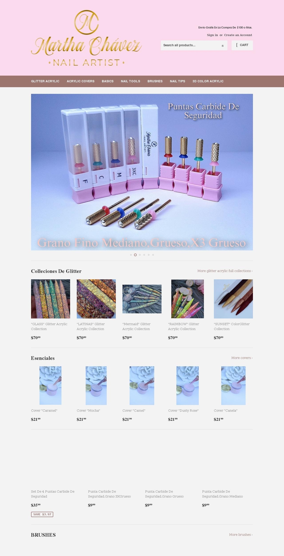 mcnailartshop.com shopify website screenshot