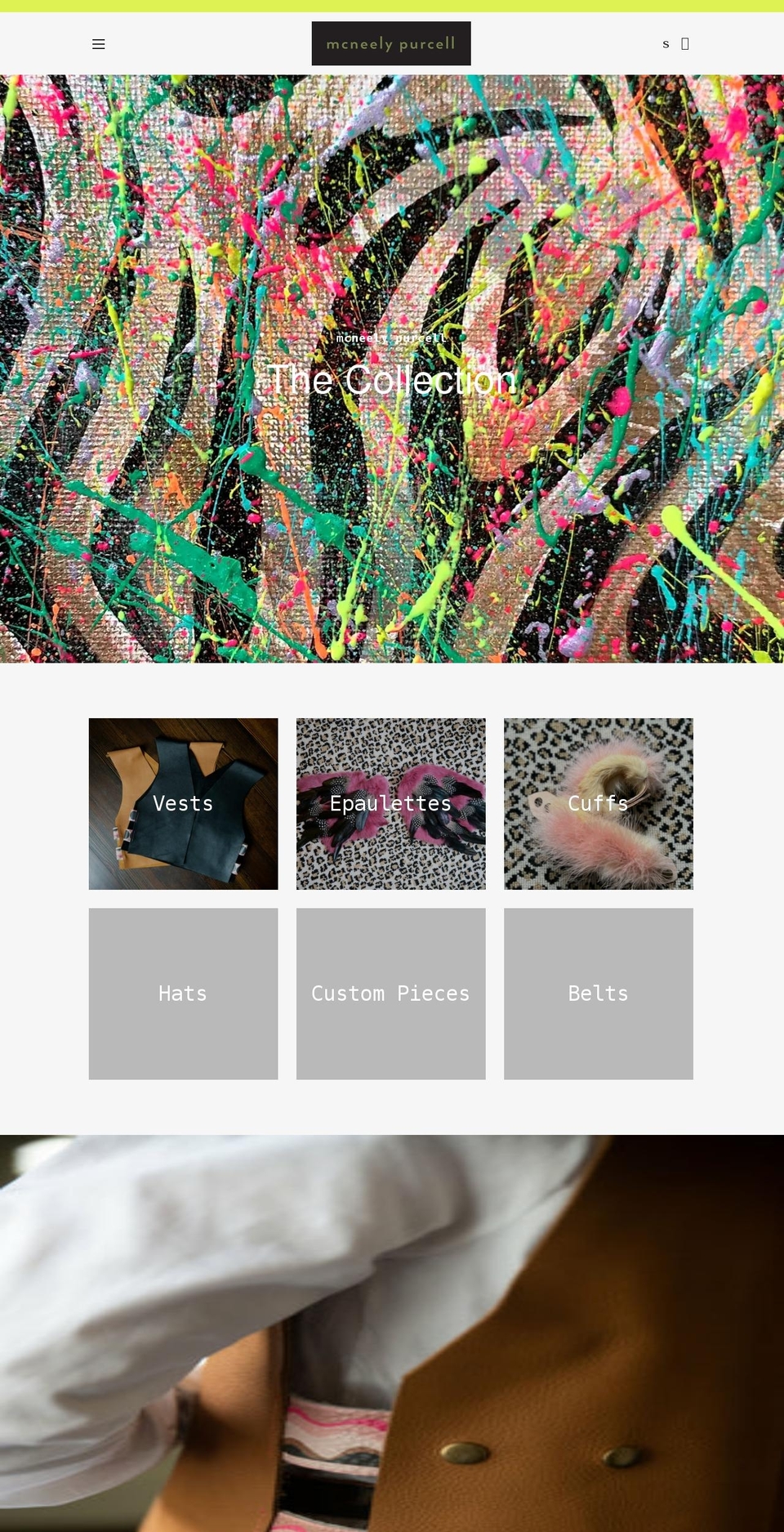 mcneelypurcell.com shopify website screenshot