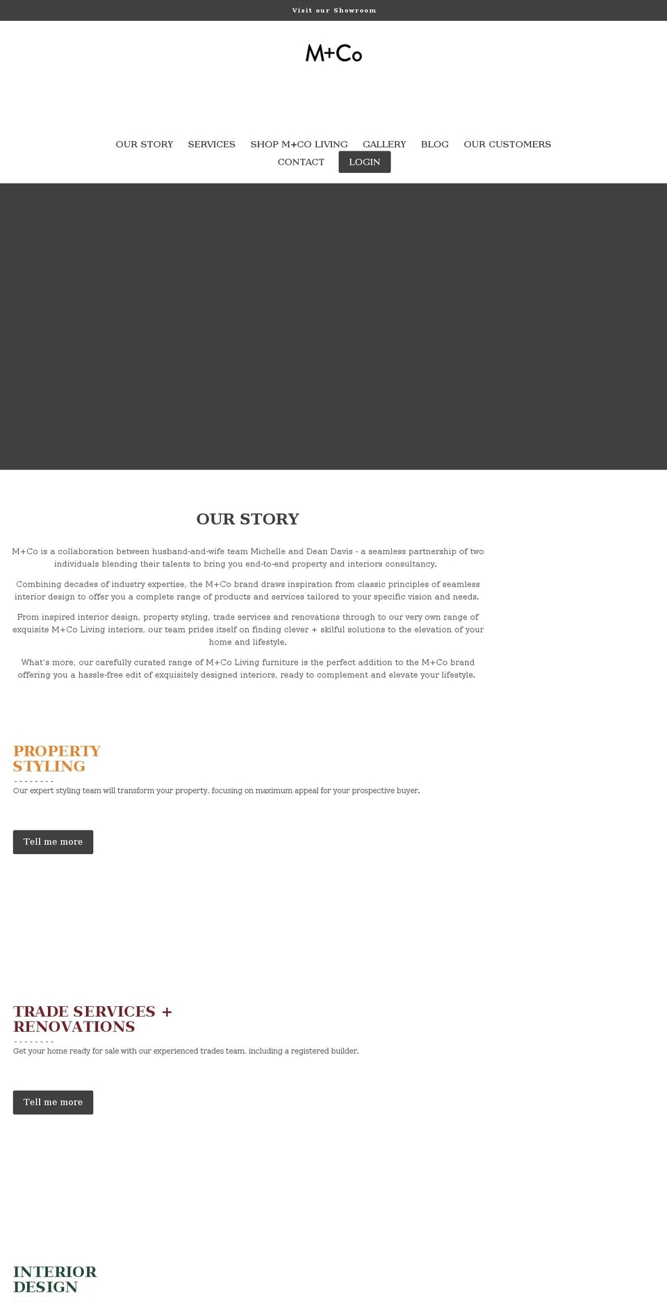 mcoproperty.com.au shopify website screenshot