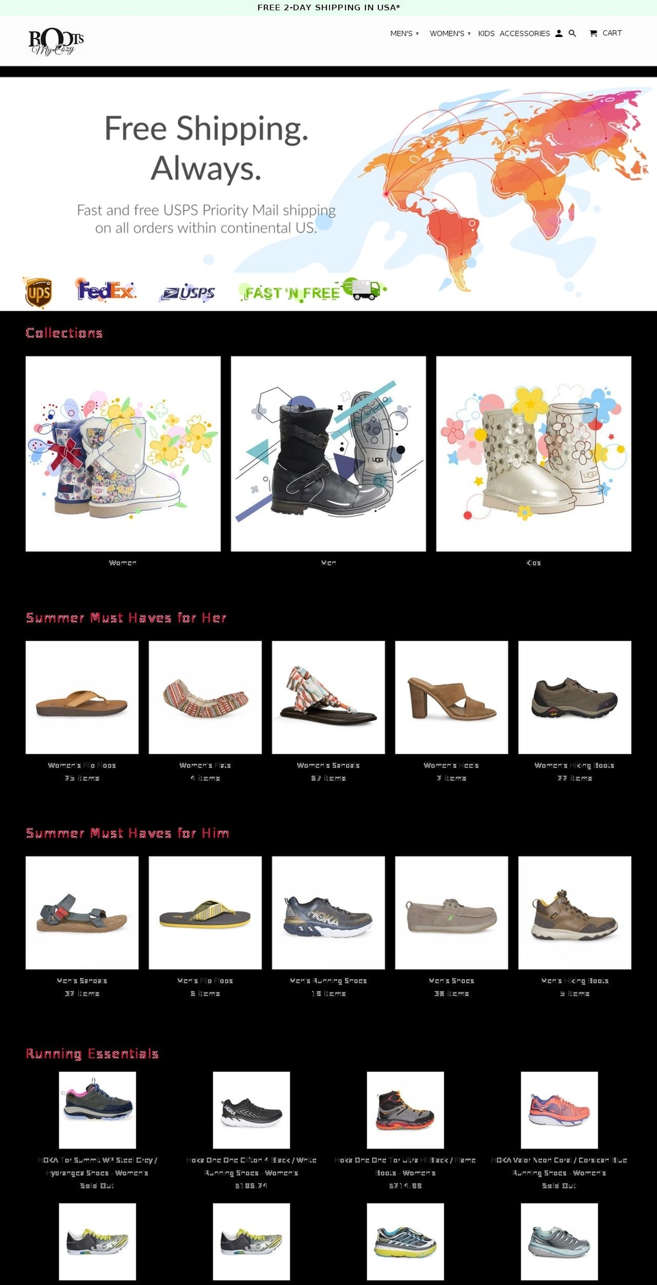 mcozyboots.com shopify website screenshot