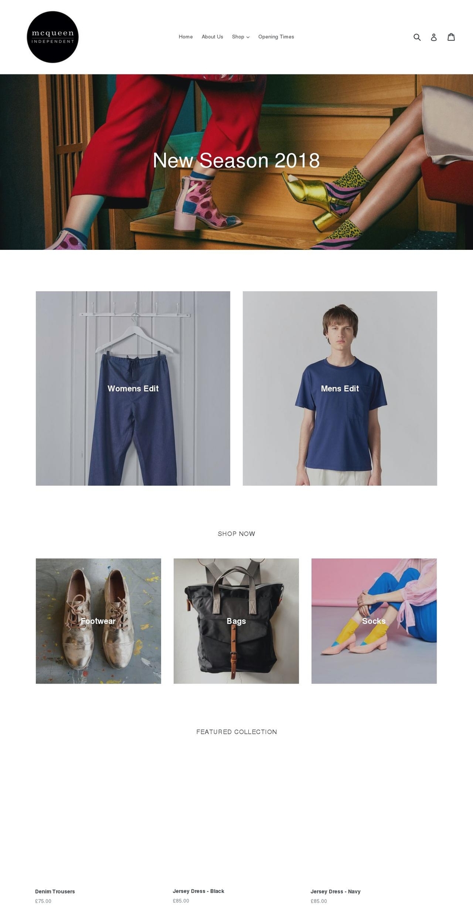 mcqueenindependent.com shopify website screenshot