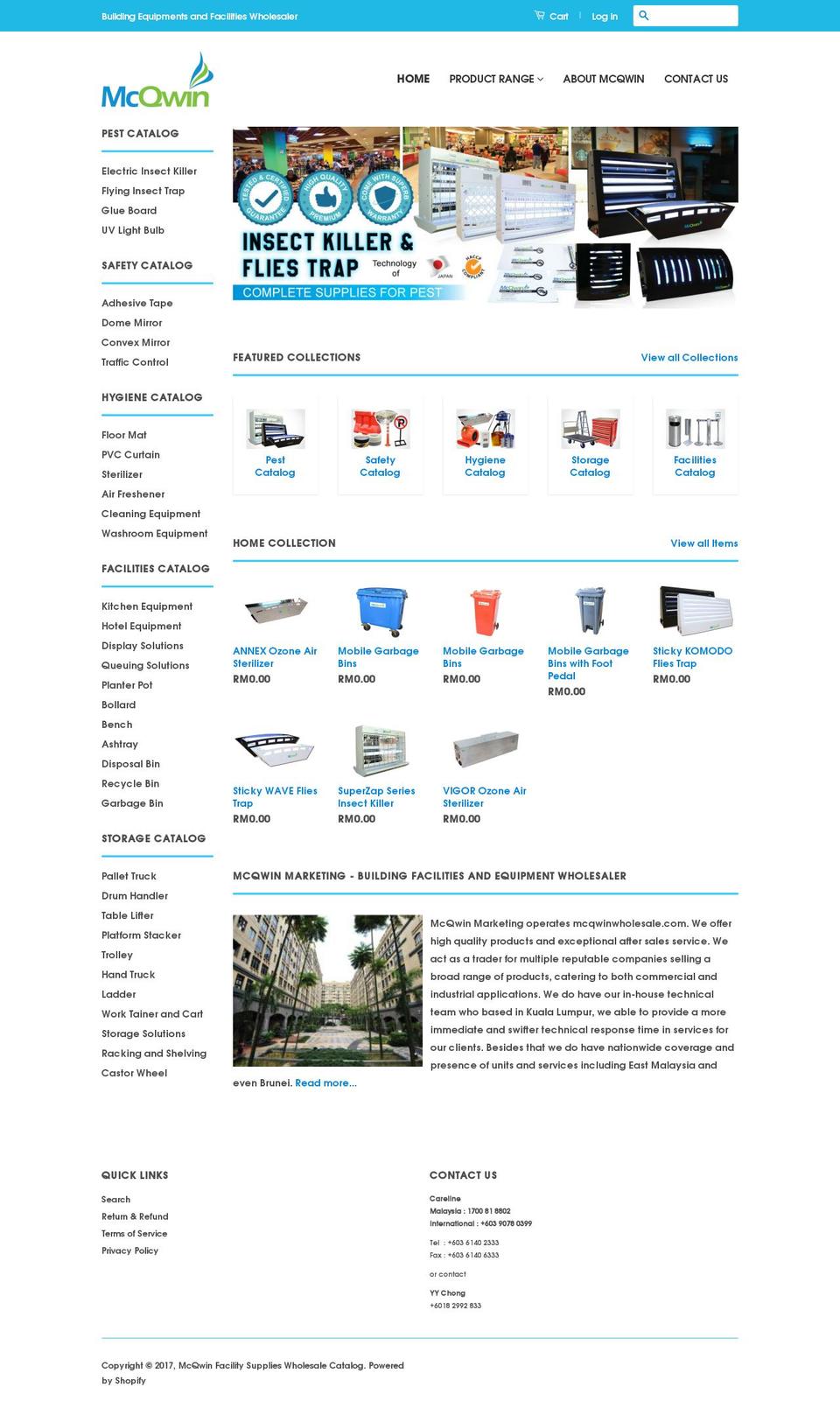 mcqwinmarketing.com shopify website screenshot