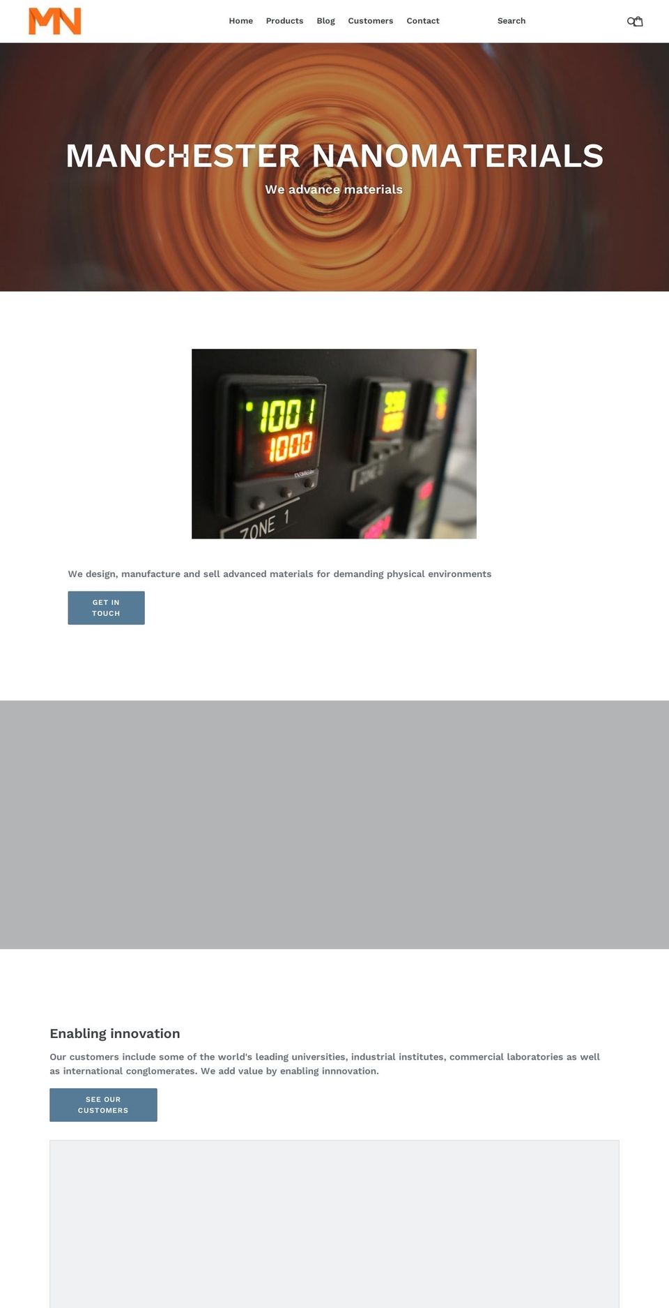 mcrnano.com shopify website screenshot