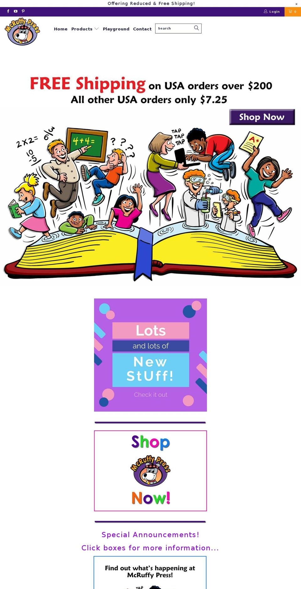 mcruffypress.com — Shopify storefront screenshot