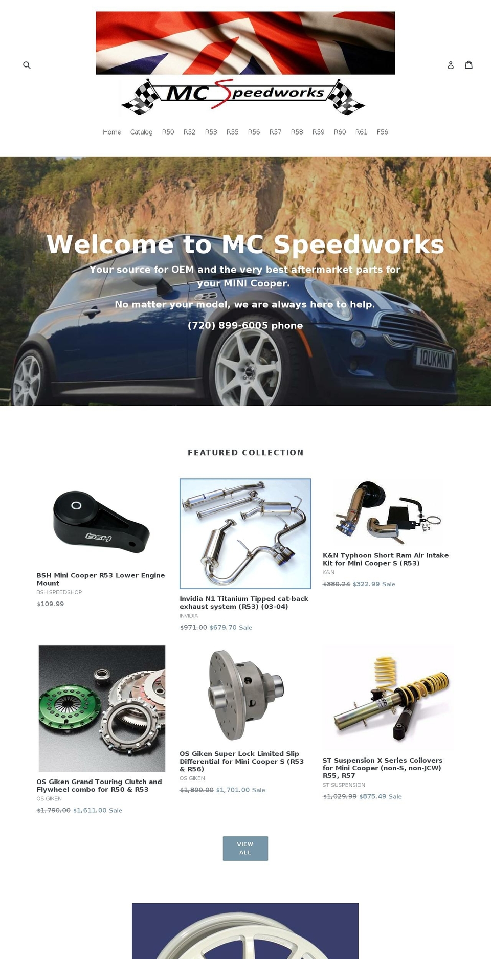 mcspeedworks.com — Shopify storefront screenshot