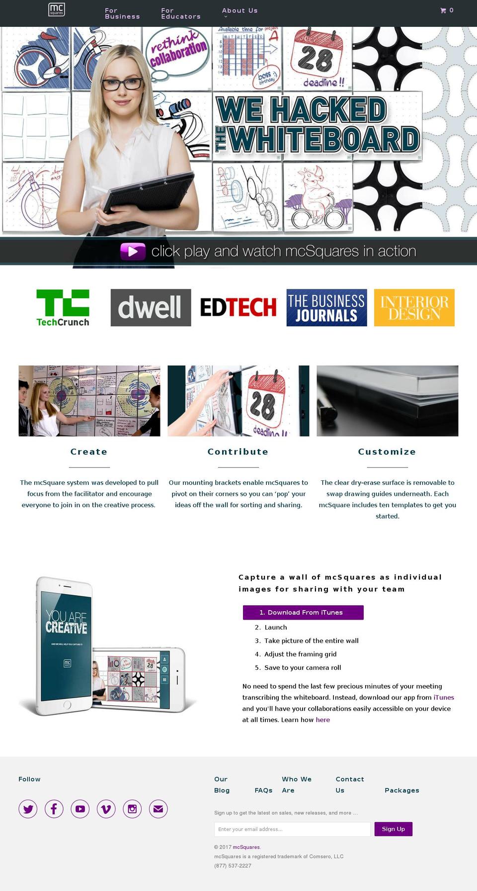 mcsquares.com shopify website screenshot