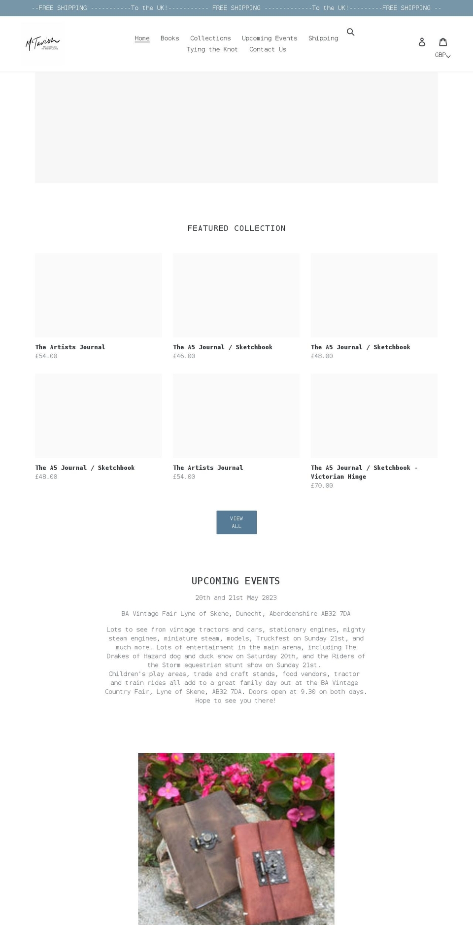 mctavishdesigns.com shopify website screenshot