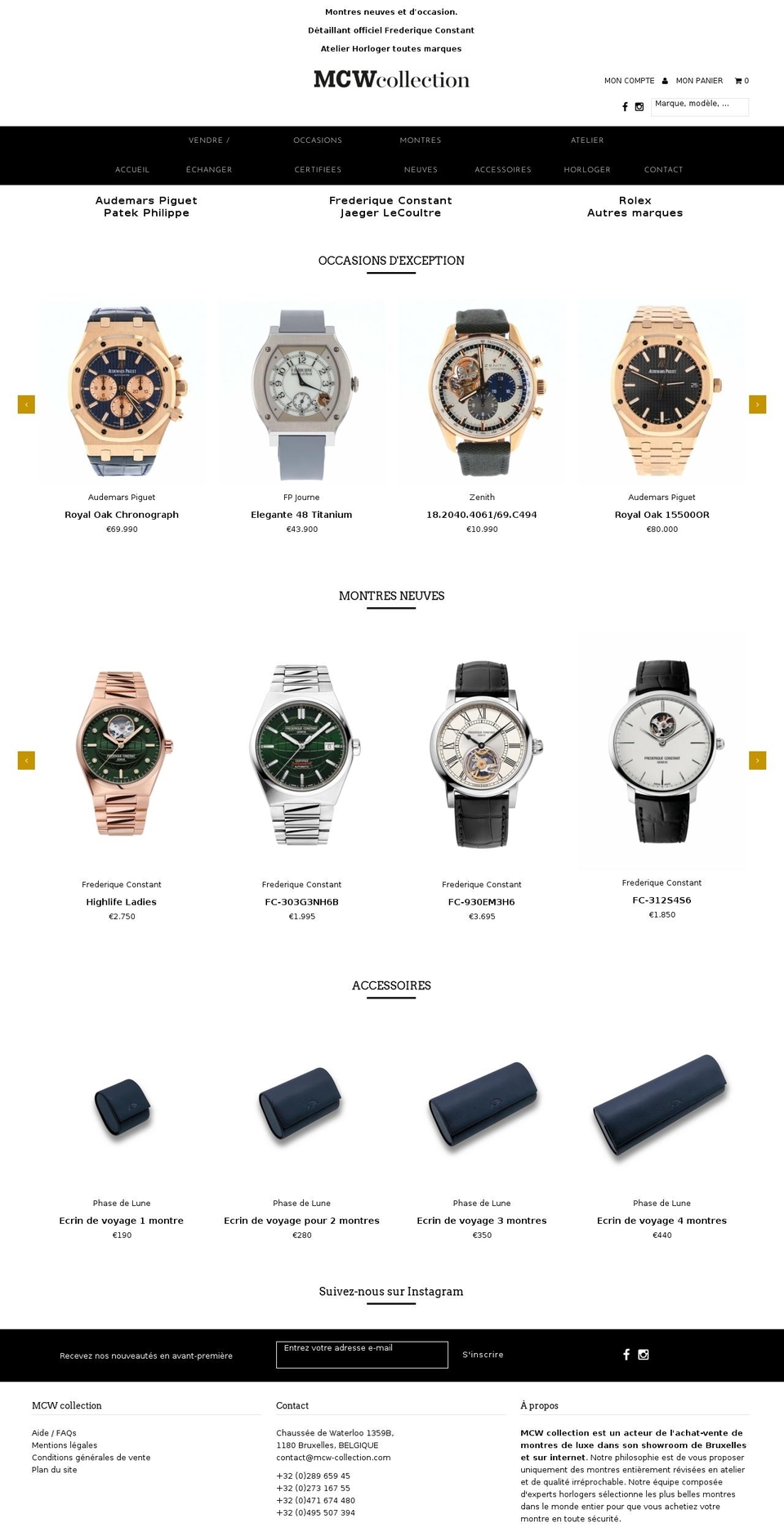 mcw-collection.com shopify website screenshot