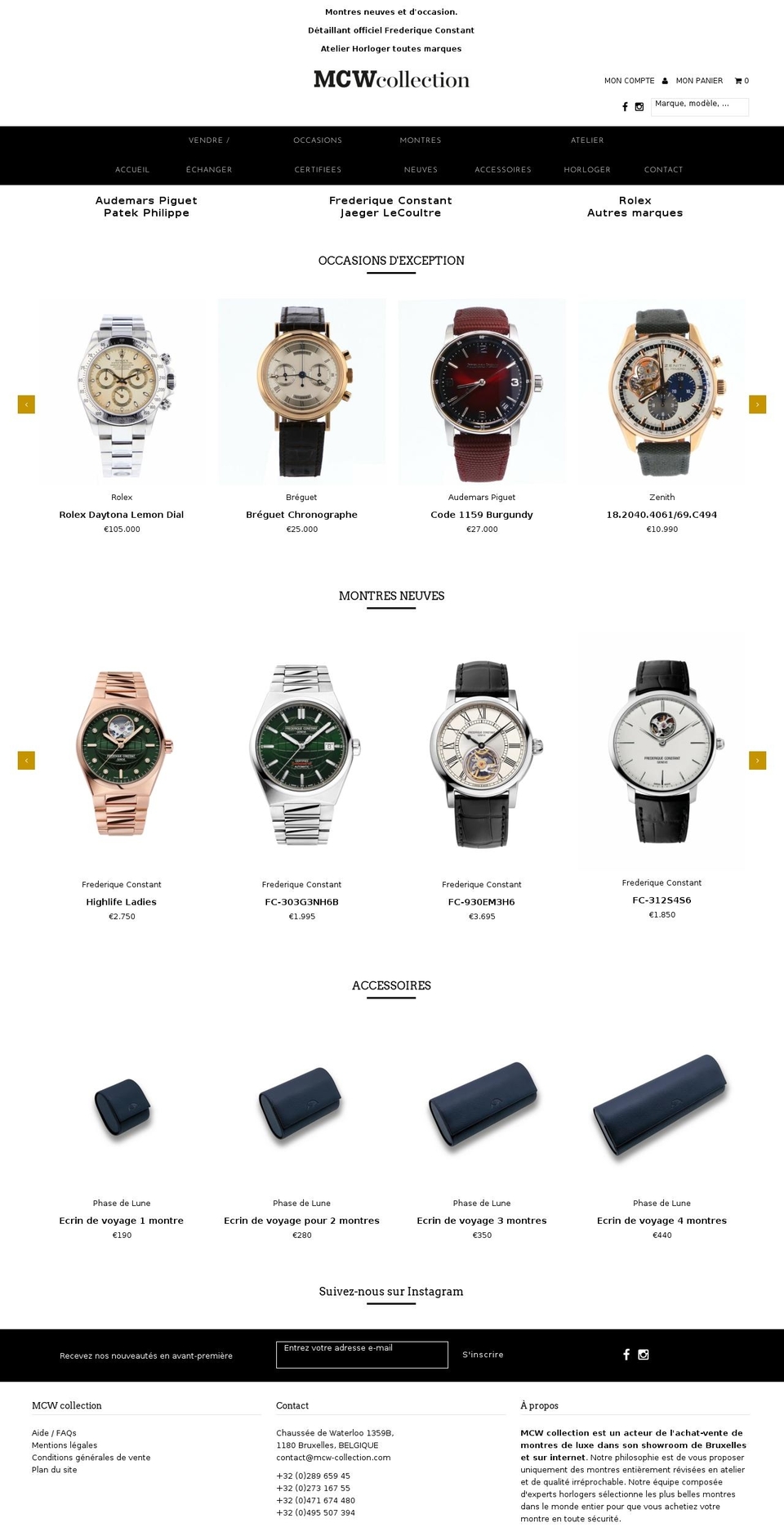 mcwcollection.com — Shopify storefront screenshot