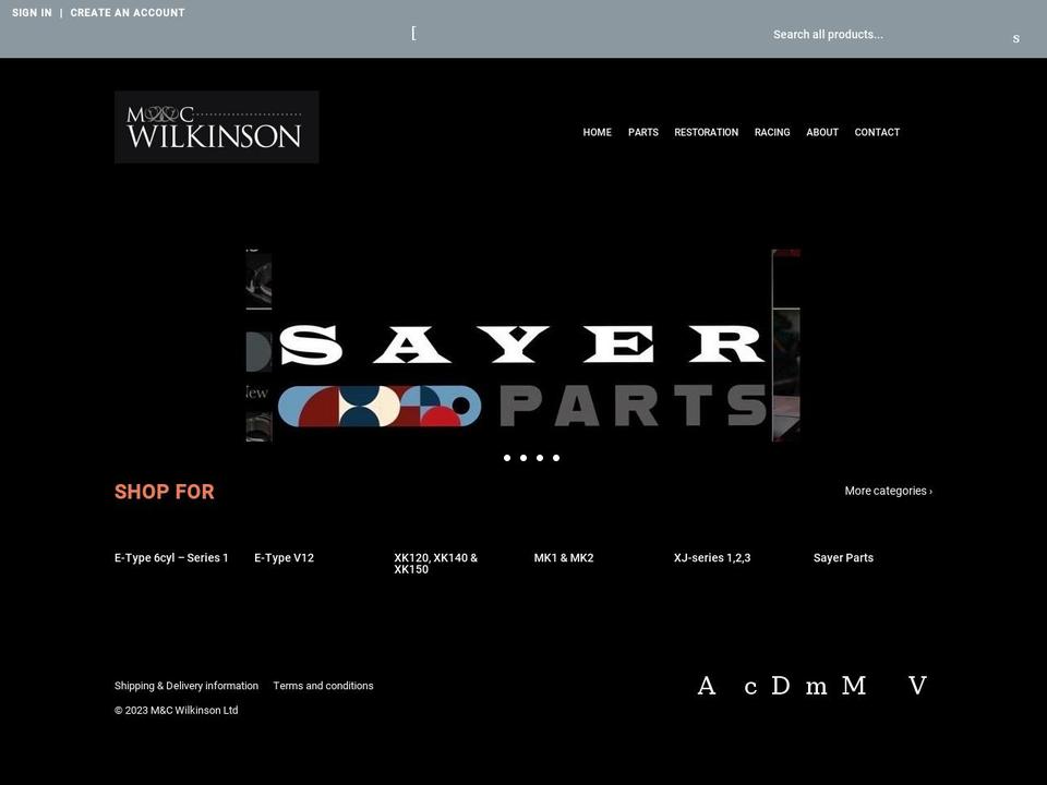 mcwilkinson.myshopify.com shopify website screenshot