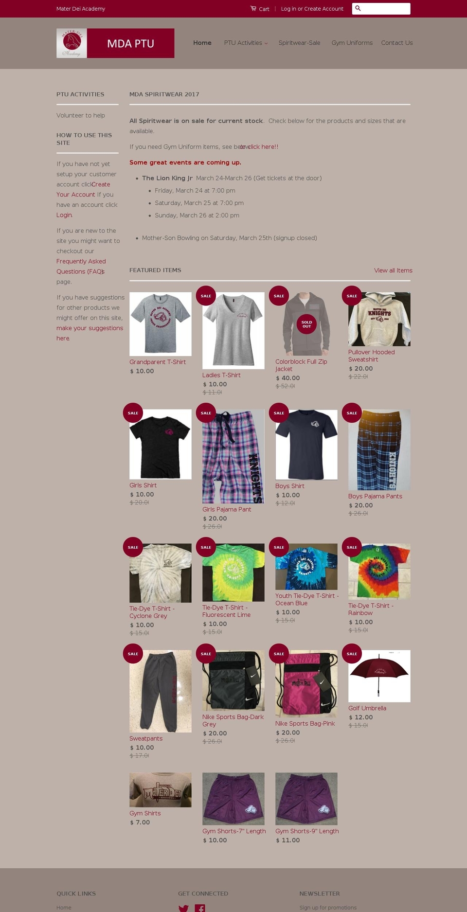 mdamarketplace.com shopify website screenshot