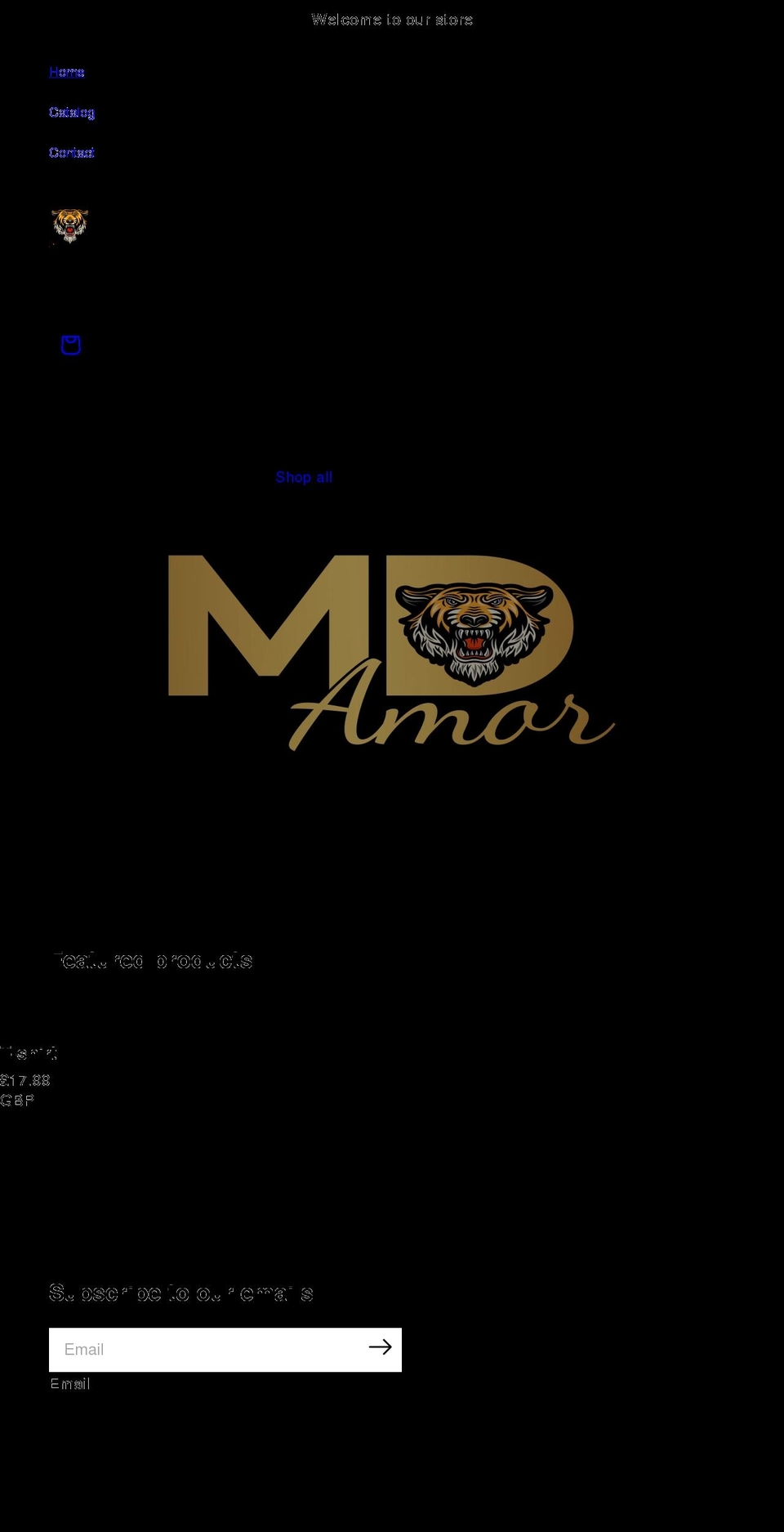 mdamor.com shopify website screenshot