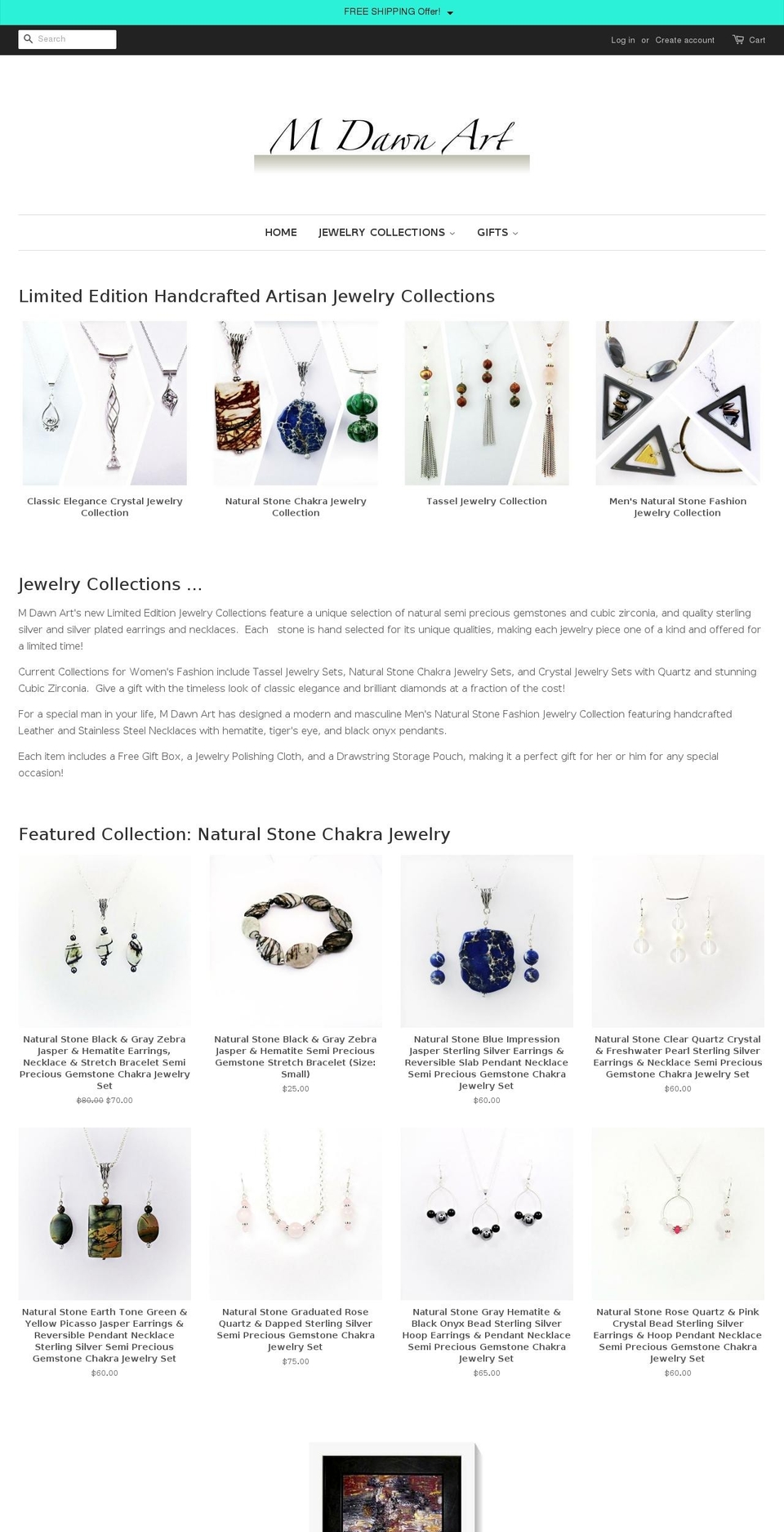mdawnart.com shopify website screenshot