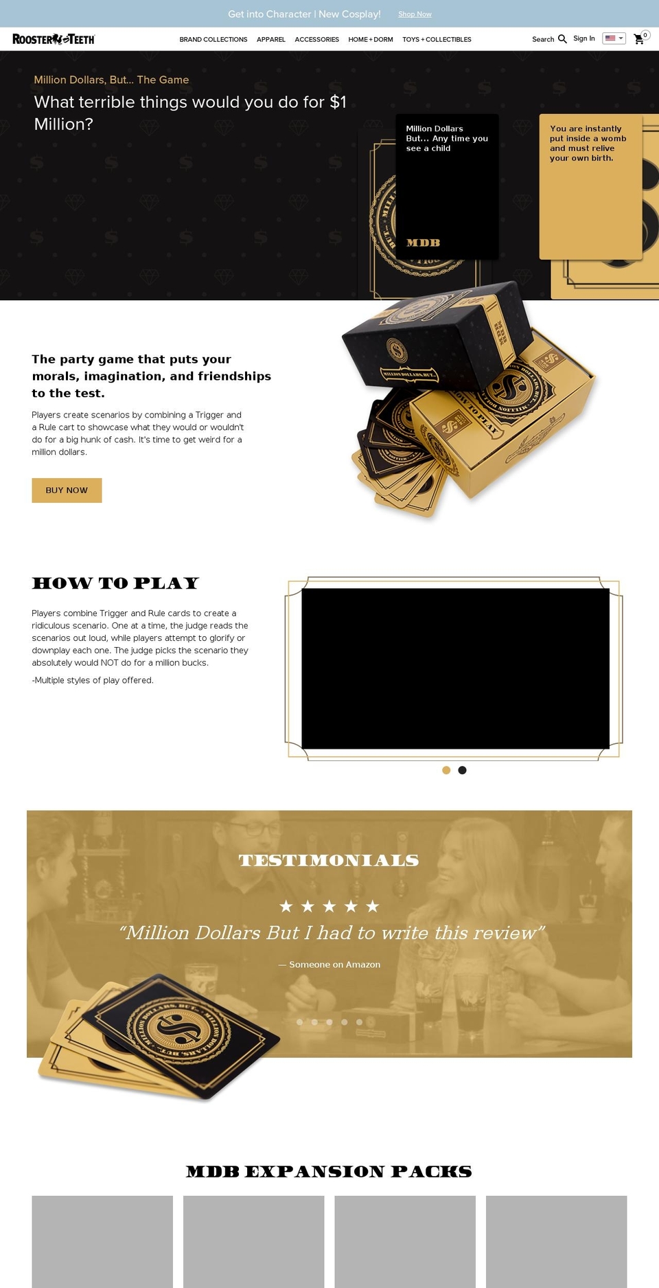 mdbgame.com — Shopify storefront screenshot