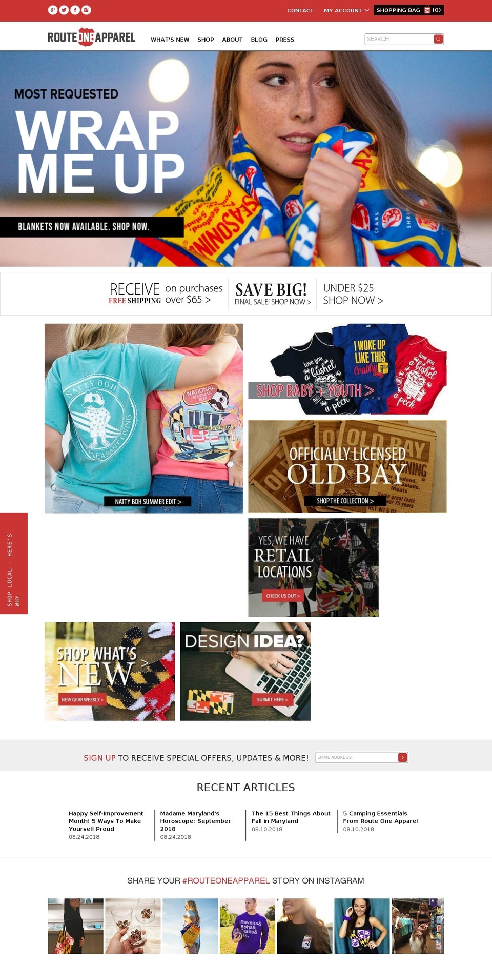 mdclothes.com — Shopify storefront screenshot