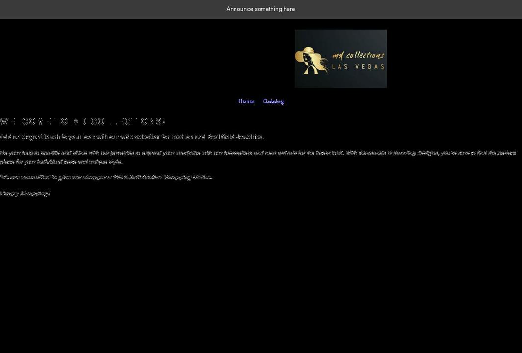 mdcollectionslv.com shopify website screenshot