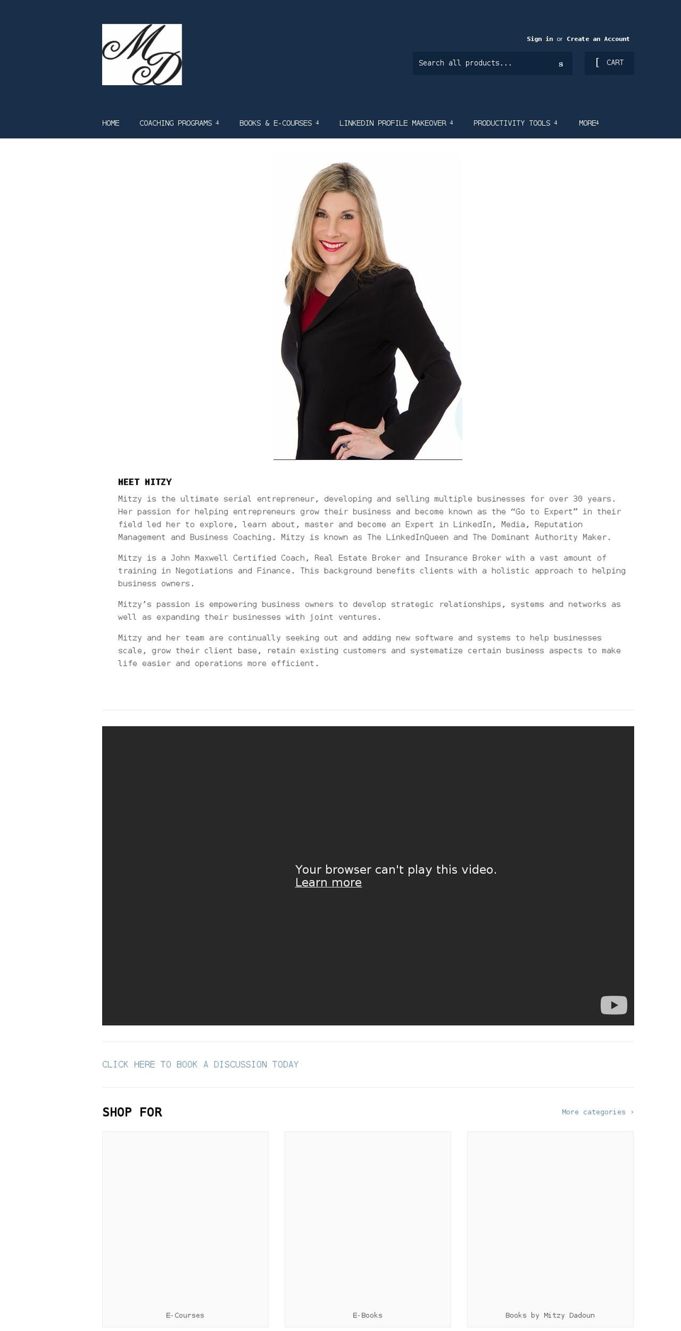 mddigital.biz shopify website screenshot