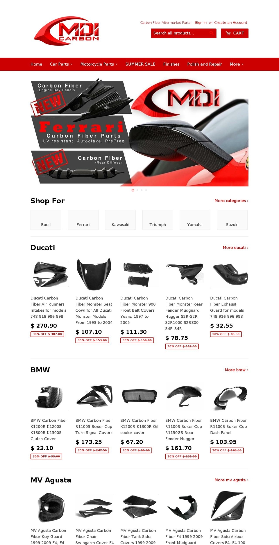 Official Site 2016 Shopify theme site example mdi-carbon.com