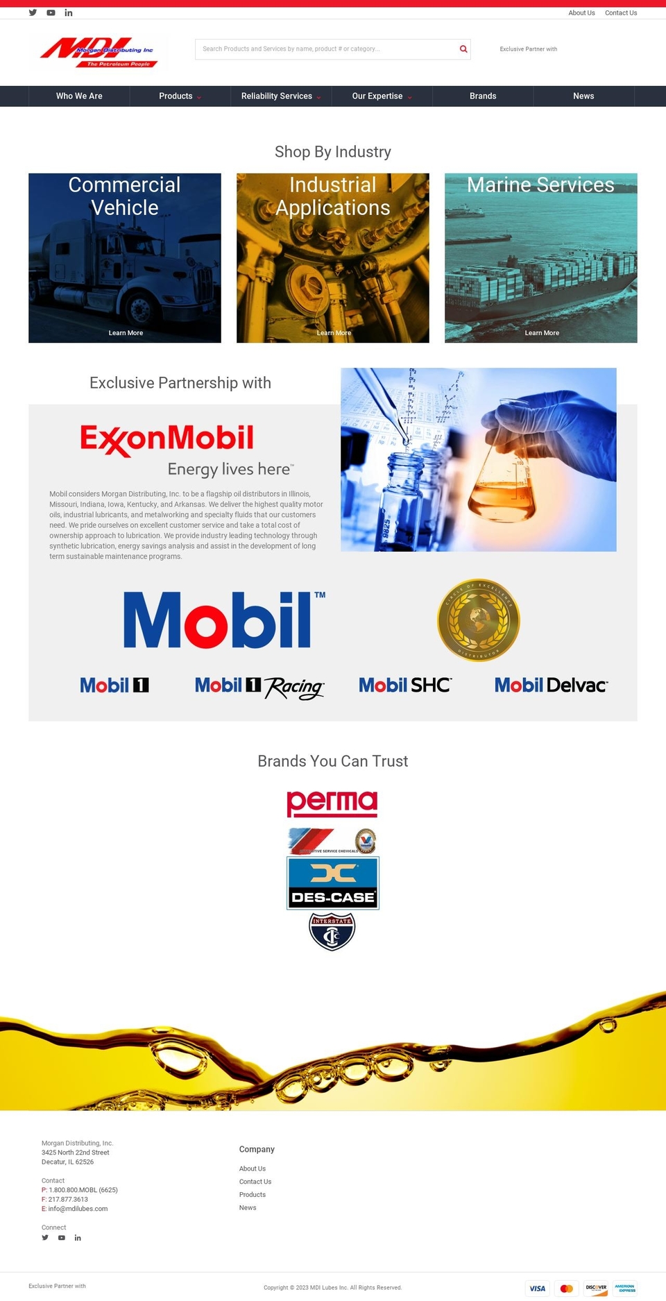 mdilubes.com shopify website screenshot