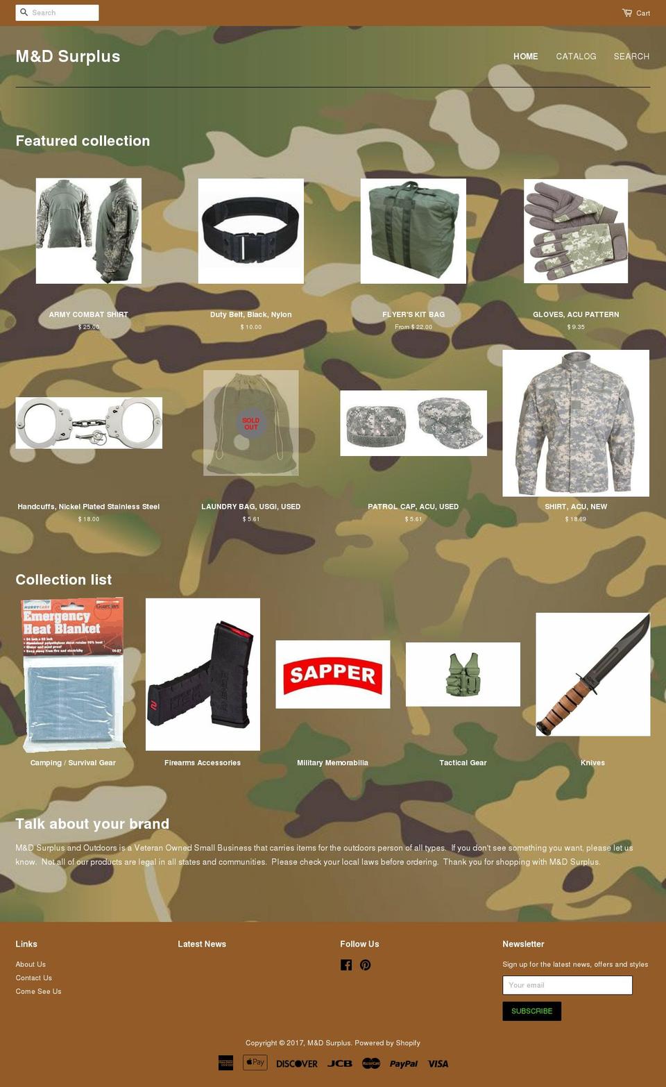 mdmarketllc.com shopify website screenshot