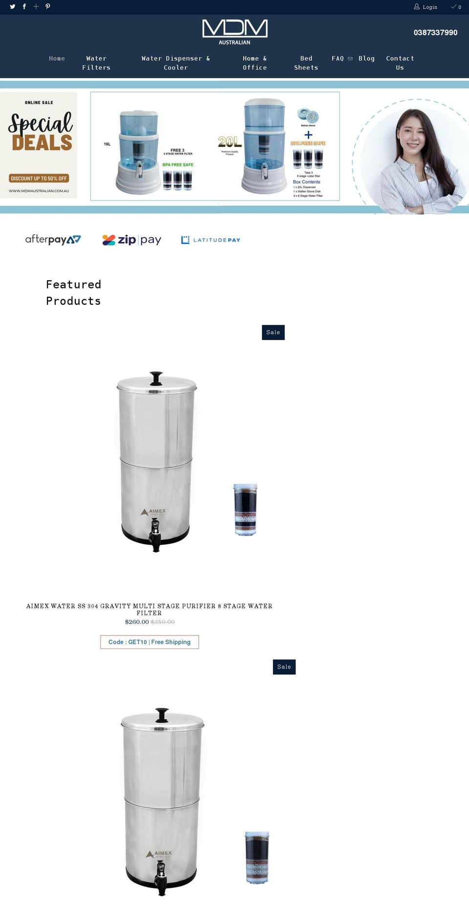 mdmaustralian.com.au shopify website screenshot