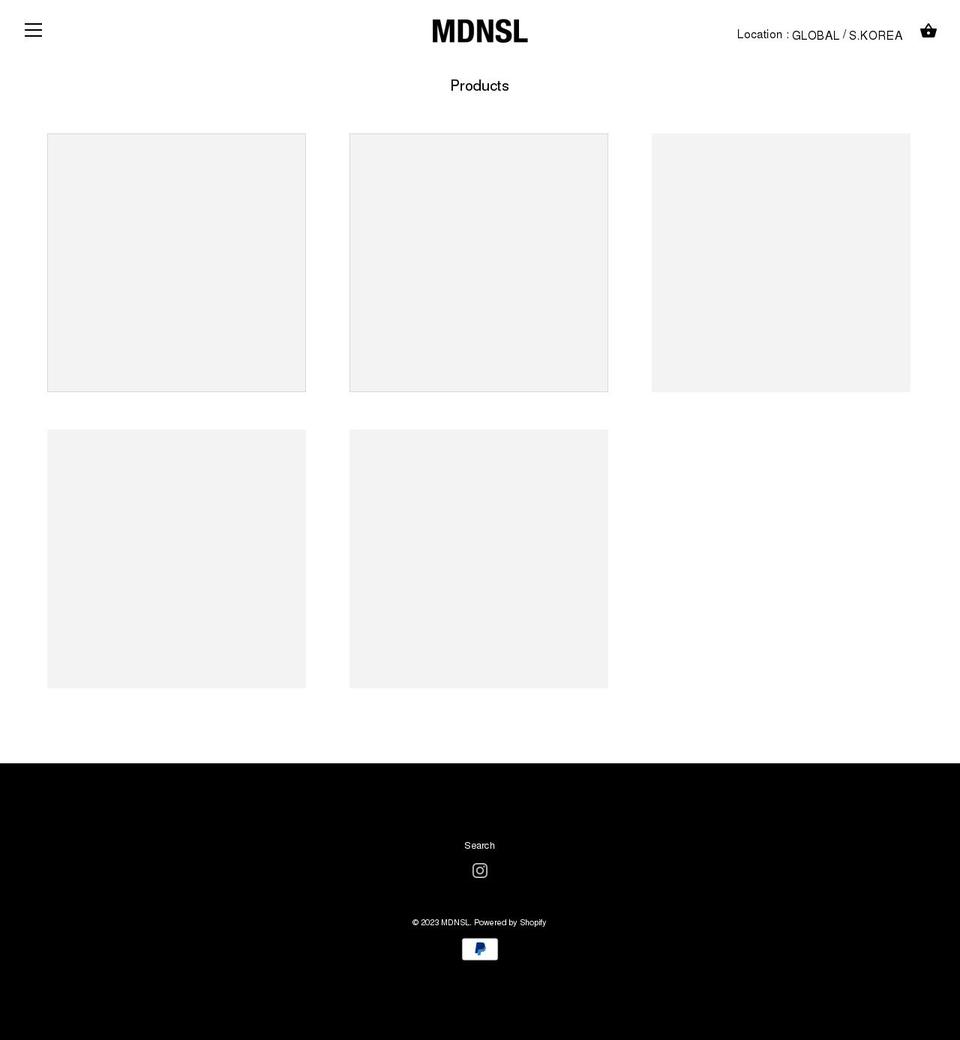 mdnslglobal.com shopify website screenshot