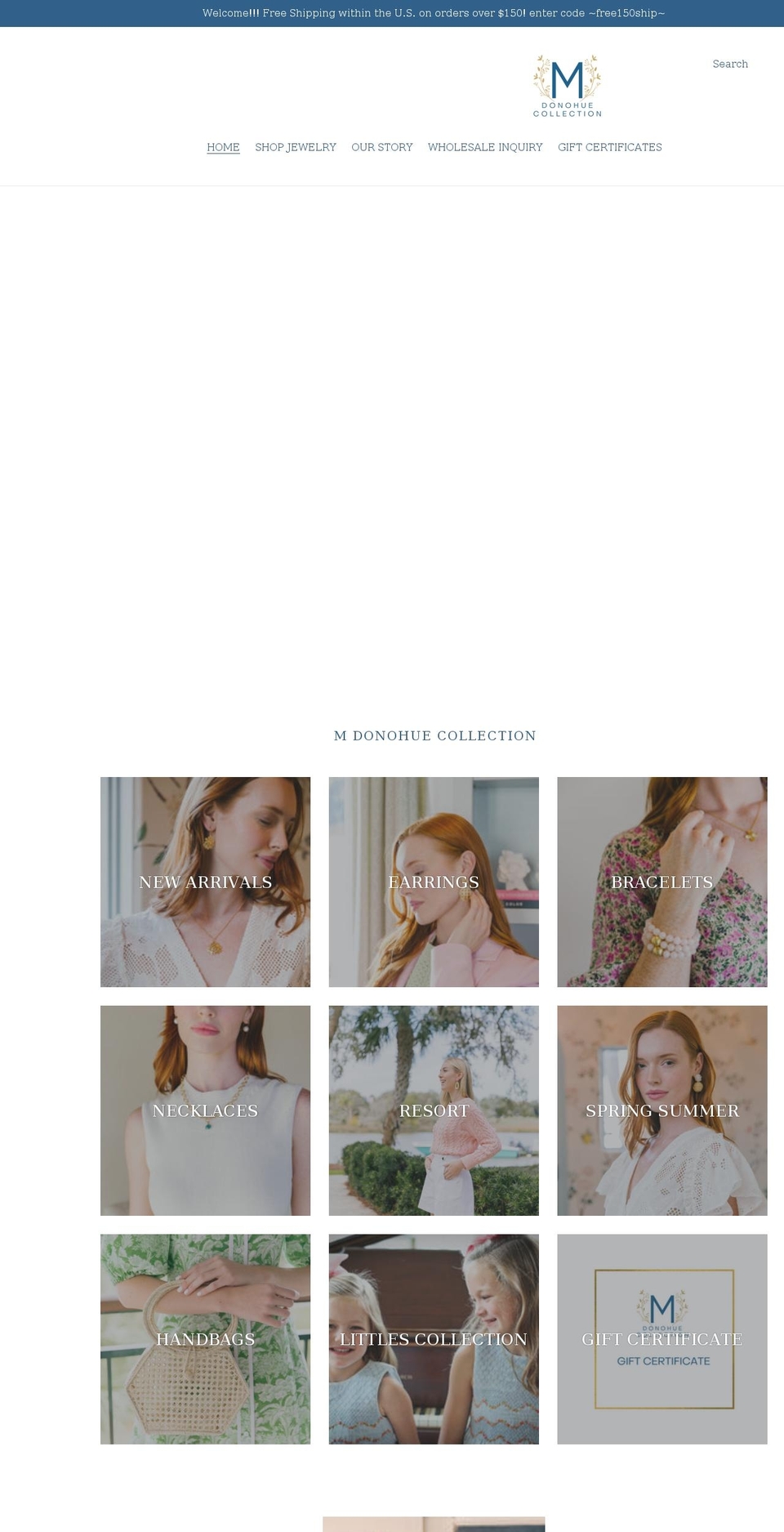 mdonohue.com shopify website screenshot