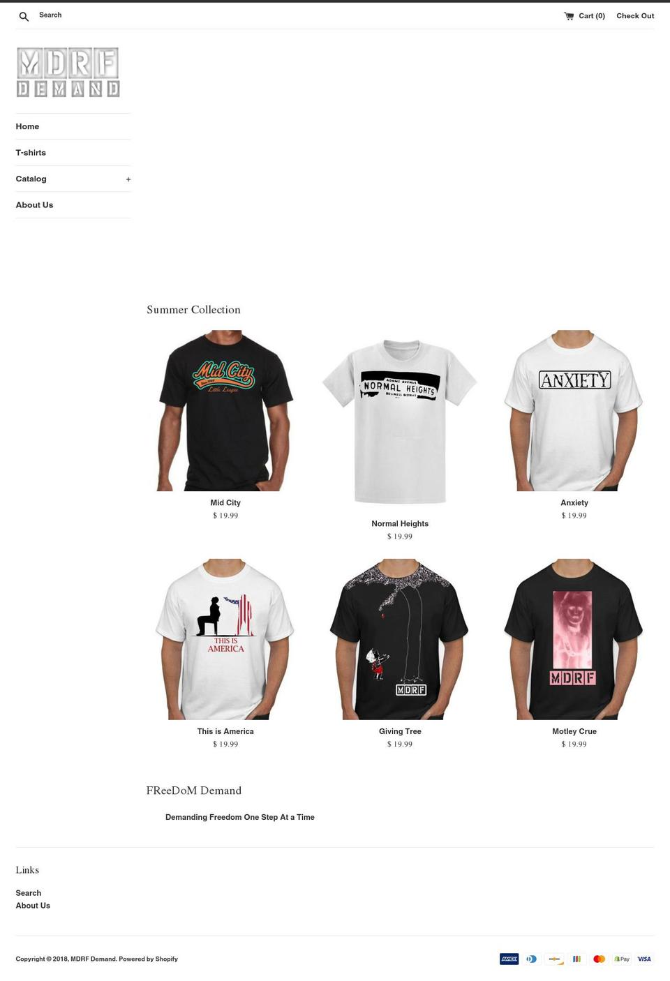 mdrfdemand.com — Shopify storefront screenshot